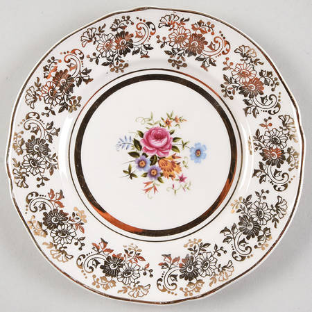 Golden Posy Bread & Butter Plate