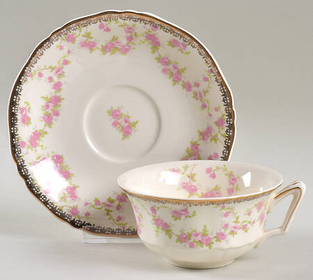 Harmony Rose Flat Cup & Saucer Set