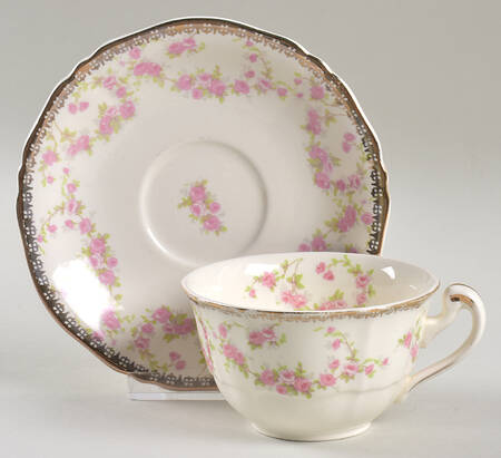 Harmony Rose Flat Cup & Saucer Set