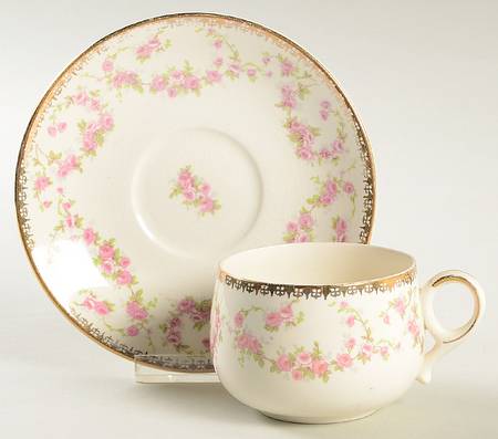 Harmony Rose Flat Cup & Saucer Set