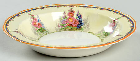 Hollyhock Rim Soup Bowl