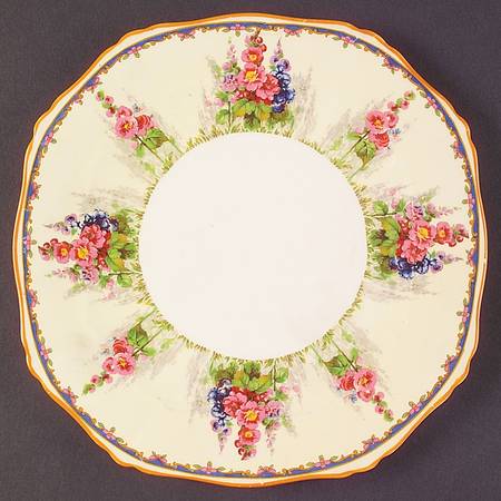 Hollyhock Square Luncheon Plate
