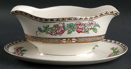 India Tree Gravy Boat with Attached Underplate