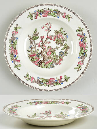 Indian Tree (No Inner Band) Rim Soup Bowl