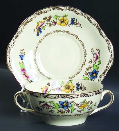 Jerome Flat Cream Soup Bowl & Saucer Set
