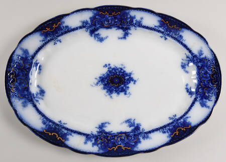 Kelvin (Flow Blue) 18" Oval Serving Platter