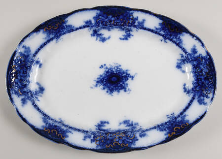 Kelvin (Flow Blue) 12" Oval Serving Platter