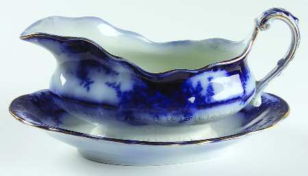 Kelvin (Flow Blue) Gravy Boat & Underplate/Relish