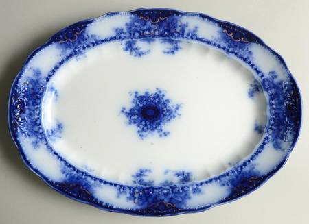 Kelvin (Flow Blue) 14" Oval Serving Platter