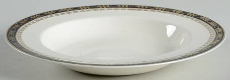 Kingsdale Cobalt Blue Rim Soup Bowl