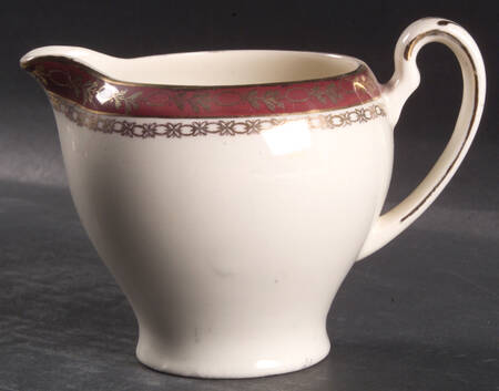 Kingsdale Maroon (Cream) Creamer