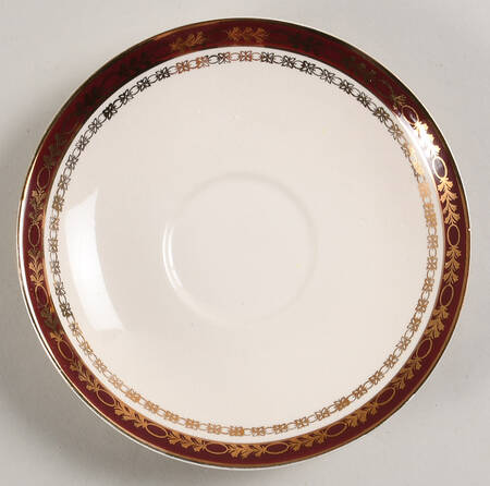 Kingsdale Maroon (Cream) Saucer for Flat Cup