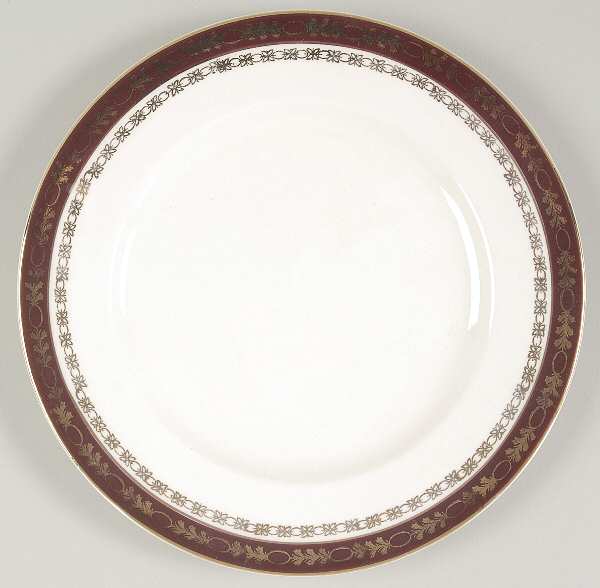 Kingsdale Maroon (Cream) Dessert/Pie Plate