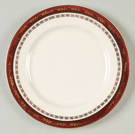 Kingsdale Maroon (Cream) Bread & Butter Plate