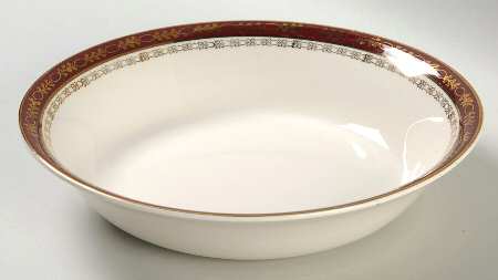 Kingsdale Maroon (Cream) Coupe Soup Bowl
