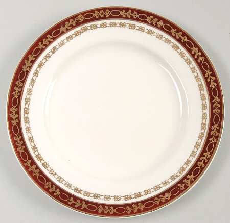 Kingsdale Maroon (Cream) Bread & Butter Plate