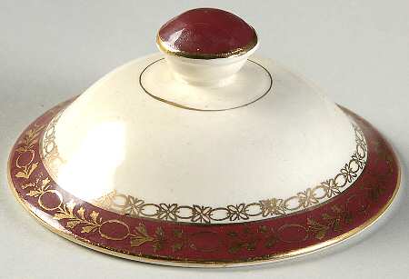 Kingsdale Maroon (Cream) Lid for Sugar Bowl