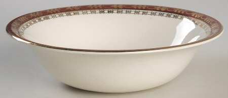 Kingsdale Maroon (Cream) Coupe Cereal Bowl