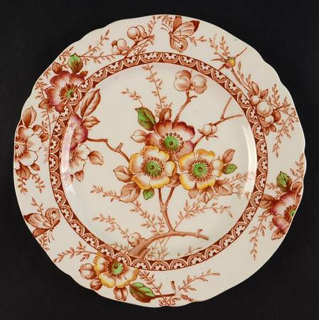 Medway Rust Brown Multicolor Salad Plate