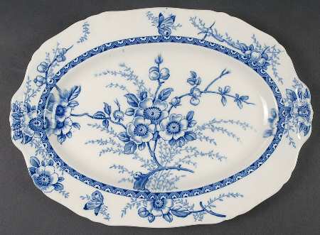 Medway Decor All Blue 11" Oval Serving Platter