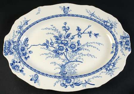 Medway Decor All Blue 16" Oval Serving Platter
