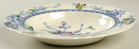 Medway Decor Blue Multicolor Large Rim Soup Bowl
