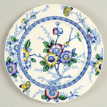 Medway Decor Blue Multicolor Bread & Butter Plate
