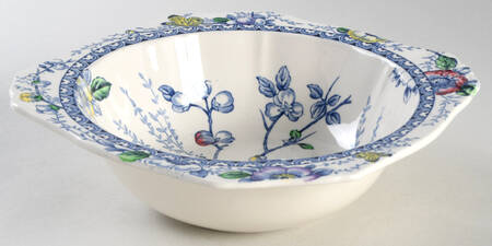 Medway Decor Blue Multicolor 8" Round Vegetable Bowl