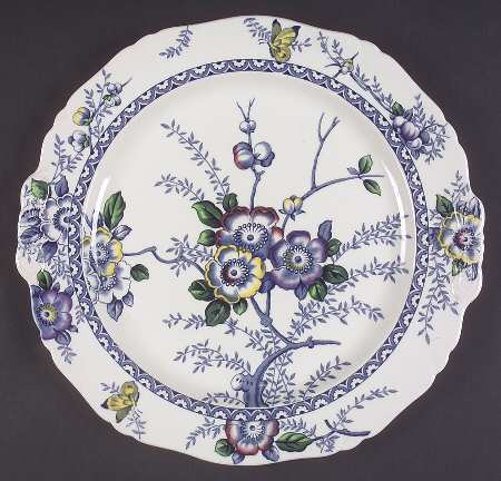 Medway Decor Blue Multicolor 13" Chop Plate (Round Platter)