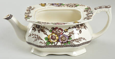 Medway Decor Dark Brown Multicolor Teapot No Lid