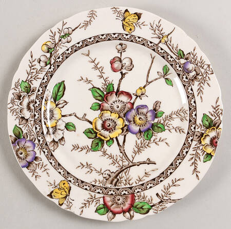 Medway Decor Dark Brown Multicolor Salad Plate