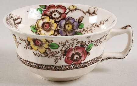 Medway Decor Dark Brown Multicolor Flat Cup