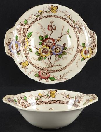 Medway Decor Dark Brown Multicolor Lugged Cereal Bowl