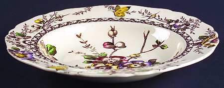 Medway Decor Dark Brown Multicolor Large Rim Soup Bowl