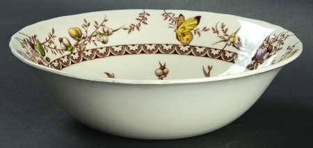 Medway Decor Dark Brown Multicolor Coupe Cereal Bowl