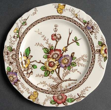 Medway Decor Dark Brown Multicolor Bread & Butter Plate