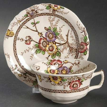 Medway Decor Dark Brown Multicolor Oversized Cup & Saucer Set