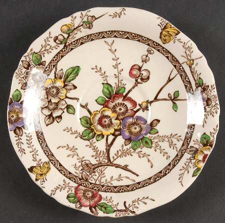 Medway Decor Dark Brown Multicolor Saucer for Oversized Cup