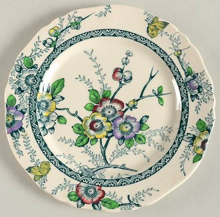 Medway Decor Green Multicolor Bread & Butter Plate