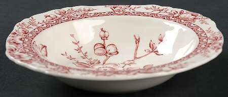 Medway Decor Pink Rim Fruit/Dessert (Sauce) Bowl