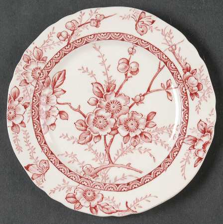 Medway Decor Pink Bread & Butter Plate