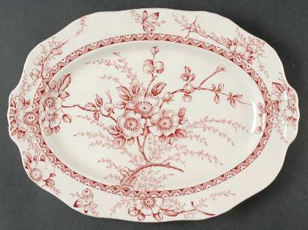 Medway Decor Pink 12" Oval Serving Platter