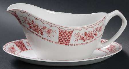 Melody Pink Gravy Boat & Underplate