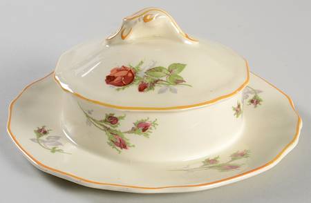 Moss Rose Round Covered Butter
