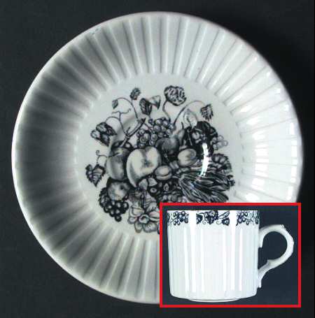 Old Orchard Flat Cup & Saucer Set