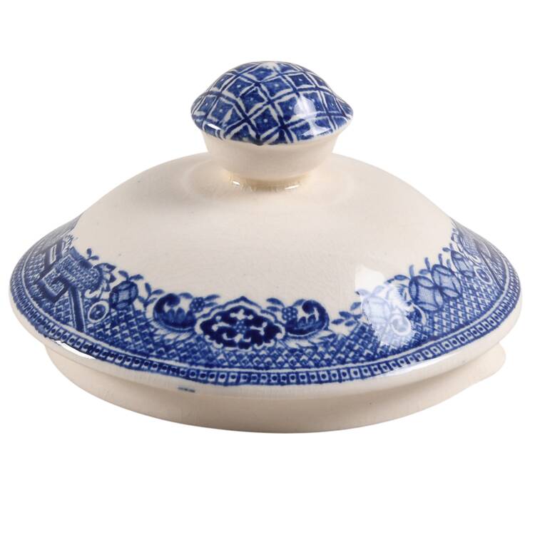 Old Willow Blue (No Trim) Lid for Footed Teapot