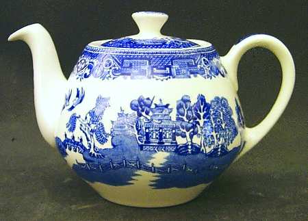 Old Willow Blue (No Trim) Mini Teapot & Lid