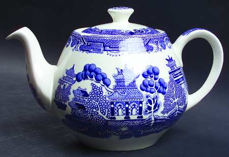 Old Willow Blue (No Trim) Teapot & Lid