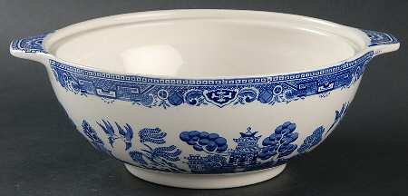 Old Willow Blue (No Trim) Round Vegetable No Lid