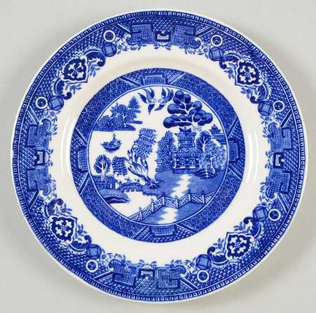 Old Willow Blue (No Trim) Bread & Butter Plate